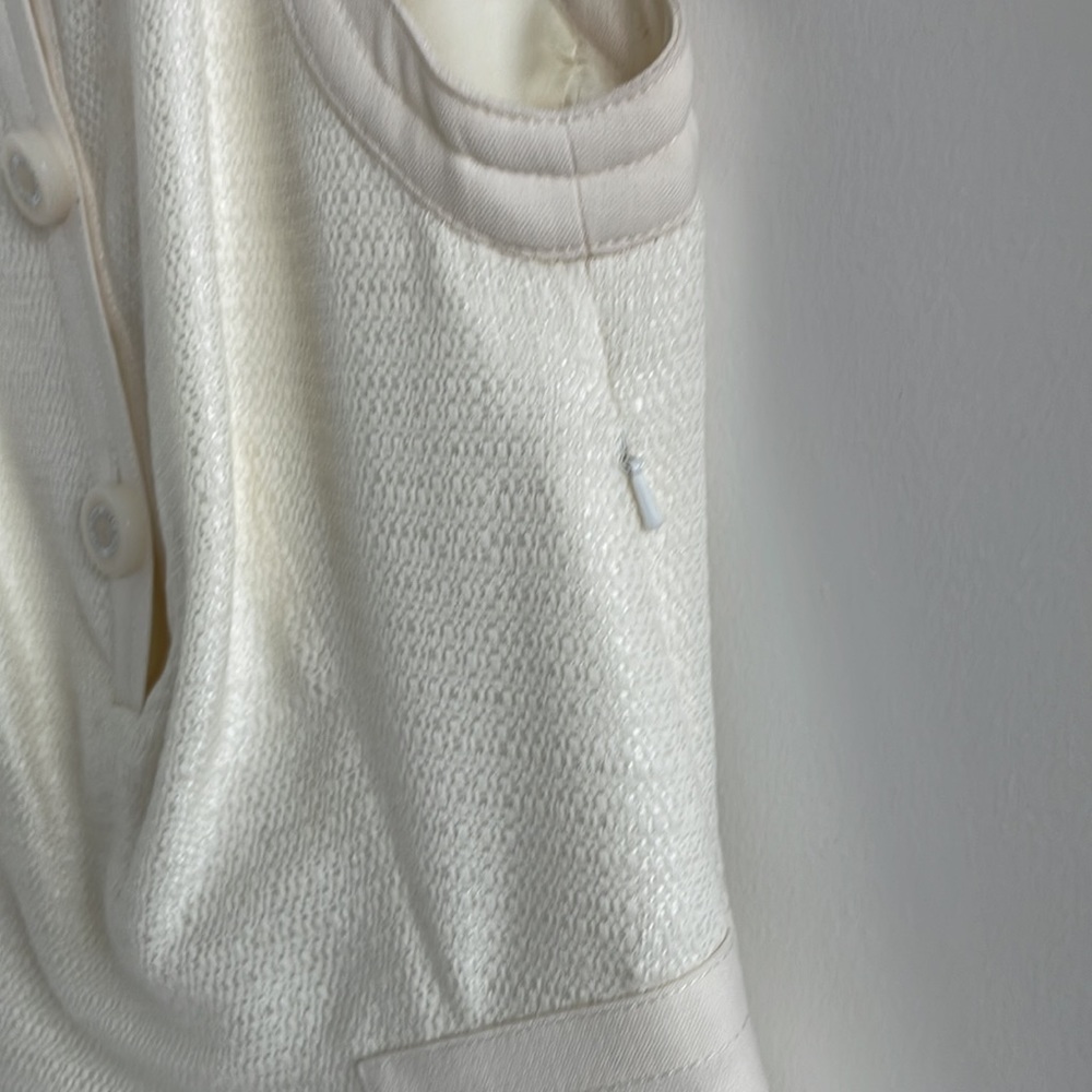 Tory Burch Ivory Sleeveless Button-Front Sheath Dress - Picture 9 of 10